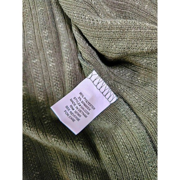 NWT Notations Lightweight Green Long Sleeve Cardigan button detail Size XLarge - Picture 7 of 9